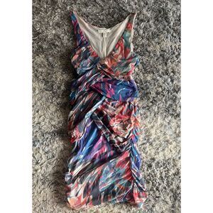 Weston Wear l Multicolor Sleeveless Ruched Mini Dress Sm Rainbow Anthropologie